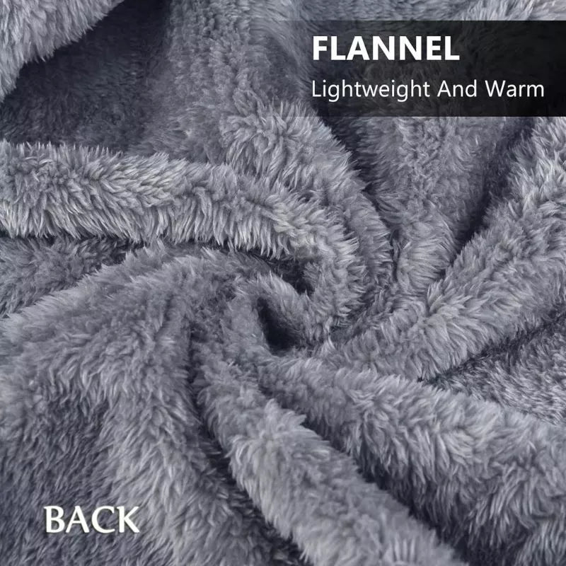 Blanket Fleece Wearable Comfy Poncho Throw with Buttons Plush Kumot Cotton Blanket