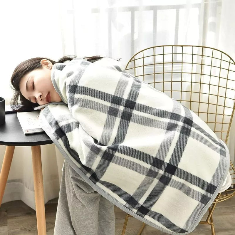 Blanket Fleece Wearable Comfy Poncho Throw with Buttons Plush Kumot Cotton Blanket