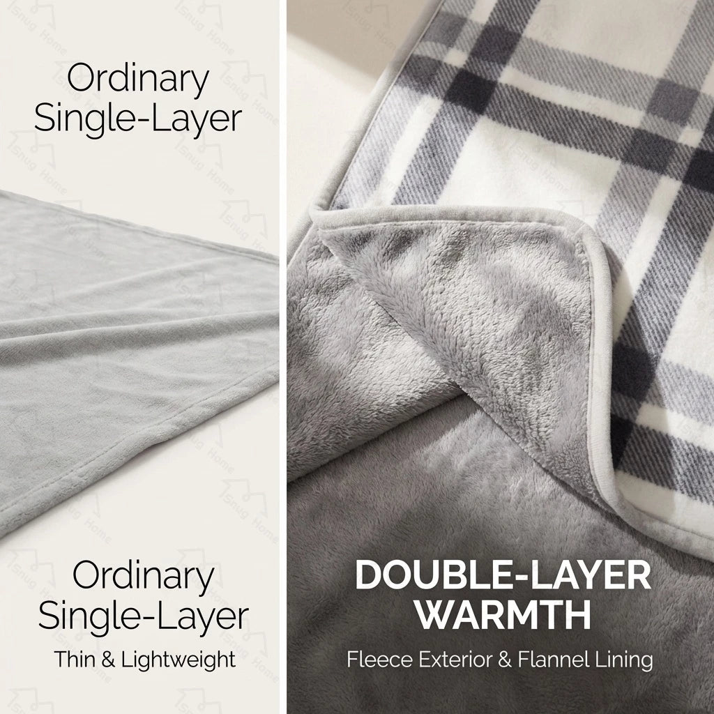 Blanket Fleece Wearable Comfy Poncho Throw with Buttons Plush Kumot Cotton Blanket